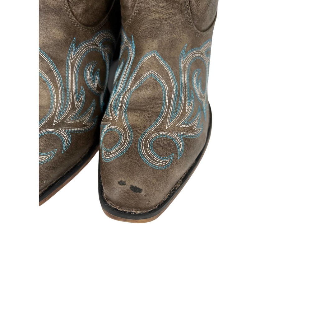 Roper faux leather with blue stitching  western cowboy boot size 9.5 womens - Picture 3 of 9
